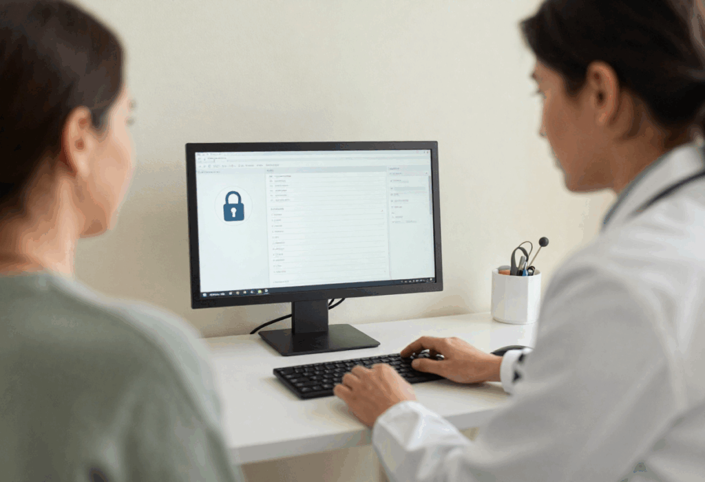 Patient privacy and data security in AI medical scribing