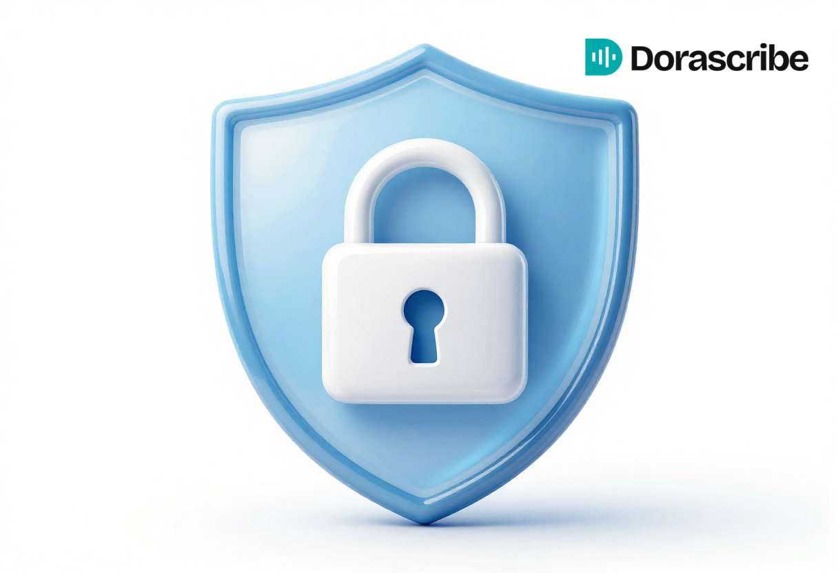 Secure handling of patient data in AI-assisted healthcare documentation.