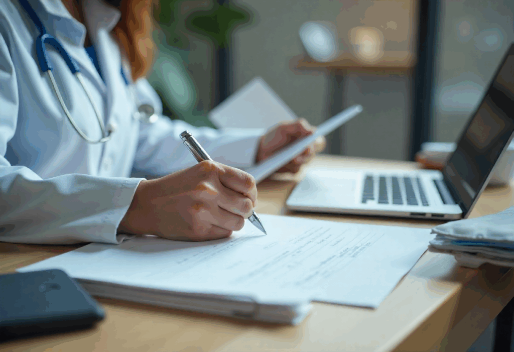 Clinician reviewing accurate AI-generated medical documentation in 2026